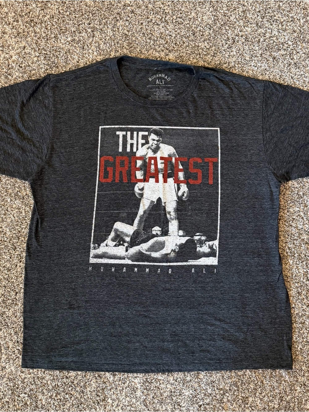 Muhammad Ali The Greatest T Shirt Men’s XL Black Graphic Boxing Tribute Tee